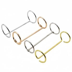 Metal Double-Ring Calendar Clips for File Folders
