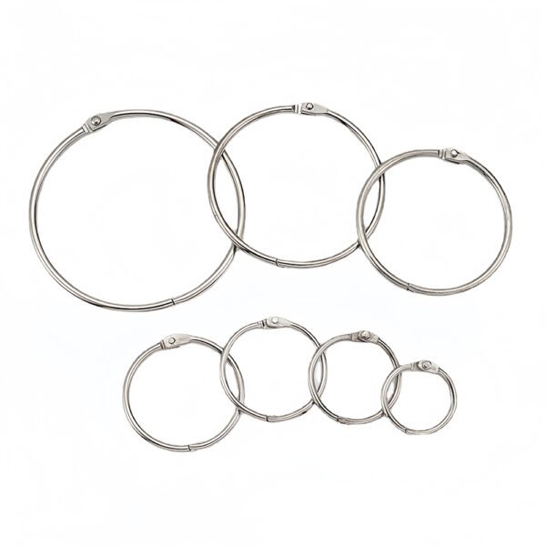 Silver Metal Loose Leaf Binder Rings