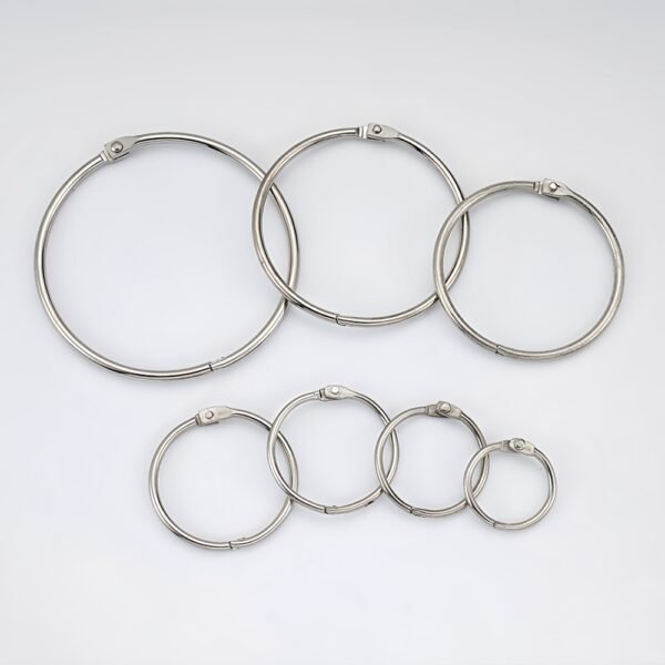 Silver Metal Loose Leaf Binder Rings - Image 3