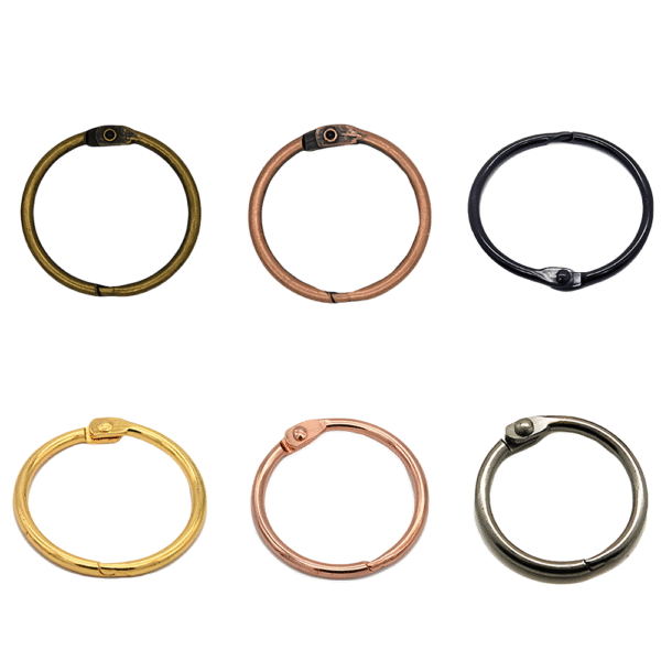 Colored Metal Loose Leaf Binder Rings - Image 3