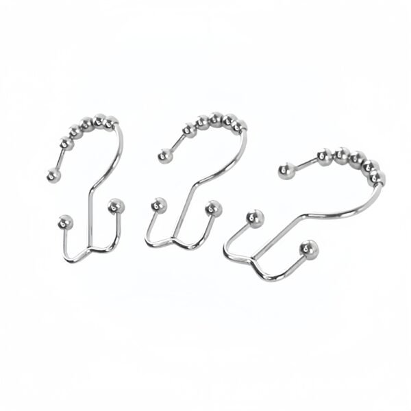 Five-Bead Stainless Steel Shower Curtain Hooks