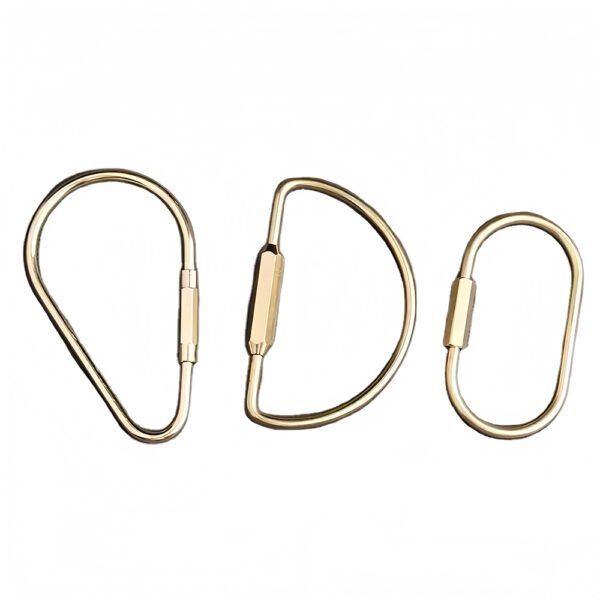 Simple brass O-shaped buckle, water drop buckle, D-shaped buckle - Image 3